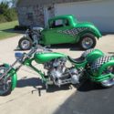 1933 Plymouth coupe hotrod and matching 2009 chopper