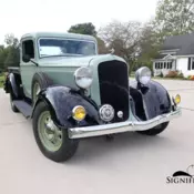 1933 Plymouth PC Pickup with Single Wheel Trailer Fully Restored OD Disc Brakes