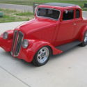 1933 Willys coupe red pro/street hot rod