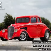 1933 Willys Custom Coupe 518 HP Supercharged 5125 Miles Orange 2D Coupe Automat