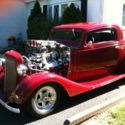 1934 Chevy 3 window coupe, “632 Big Block Chevy” Maroon