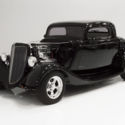 1934 Ford 3-Window Coupe, 350 dual quads, A/C, auto, 4-wheel disc, 5500 miles