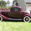 1934 Ford 3 Window Coupe, Real Deal, All Steel Henry Ford. Very Original Car.