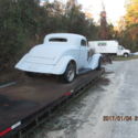 1934 Ford 3-window vintage fiberglass replica body California Kid