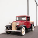 1934 Ford Model B Pickup All Steel Body Burgundy Exterior with oak wood bed