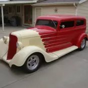 1934 Plymouth 2 dr sedan Model PE 3 inch chopped top