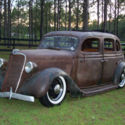 1935 FORD TUDOR, HOT ROD, STREET ROD, BEATERVILLE, (NOT RAT ROD) BAGGED,FLATHEAD