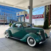 1936 ford 3 window coupe, hot rod, chopped, custom