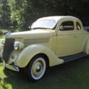 1936 FORD DELUXE 5 WINDOW COUPE FLATHEAD ALL STEEL 59AB MOTOR 12 VOLT SYSTEM