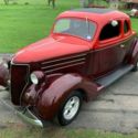 1936 Ford Model 68 Steel 5 Window Coupe, A/C, Auto 8119 Miles Red Coupe 327 V8 3