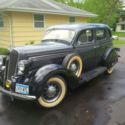 1936 Plymouth 4-door Deluxe P2 Grey body black fenders