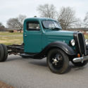 1937 FORD 1 1/2 TON FARM TRUCK, ORIGINAL V-8, 4-SPEED, W/FLATBED V.G. COND.video