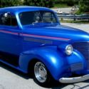 1939 Chevy Coupe,Steel Rod,Stunning New Blue Metallic/Gray Cloth,350,Auto,PW,Exc
