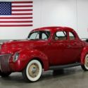 1939 Ford Deluxe  878 Miles Red  221ci V8 3-Speed Manual