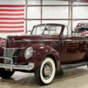 1940 Ford Deluxe Convertible 57 Miles Burgundy Convertible Flathead V8 3-On The