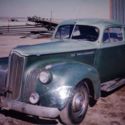 1940 Packard 2 door, 5 passenger coupe. Green in Color, 6-cylinder engine