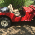 1940s Jeep CJ2A in near original condition.  Red with tan seats.