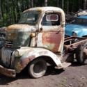 1941 Chevy Coe Cabover Stubnose truck project patina barn find ratrod