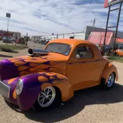 1941 Willys Aero Orange speedway coupe