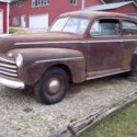 1946 46 Ford Deluxe tudor 2 door sedan barn find project car