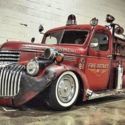 1946 Chevy firetruck, amazing patina, bagged, original paint!!!