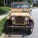 1946 early CJ-2A, with column shift 3 speed manual transmission, and rear PTO