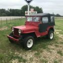 1946 Willys CJ2  18473 Miles Red Jeep  3 Speed Manual