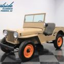 1946 Willys CJ2A  17 Miles Tan Jeep 134 CI 3 Speed Manual