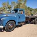 1947 CHEVROLET 6400 FARM WORK DUMP TRUCK FLATBED PATINA BLUE 1948 1949 CHEVY AD