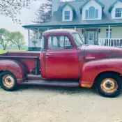 1947 Chevy 3100 5 window shortbox pick up Survivor Runs Drives HD VIDEO
