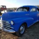 1947 Chevy Stylemaster  Blue  6 cylinder Manual