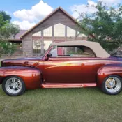 1947 Ford Super Deluxe Sedan Red Custom