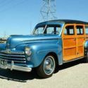 1947 FORD WOODY WAGON  54000 Miles BLUE 2-OWNER 54K MILES 8 cyl 3 Speed Manual