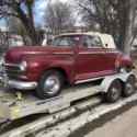 1947 Plymouth DeLuxe Convertible Red RWD Manual
