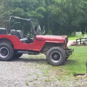 1947 Willys CJ-2A SUV Red