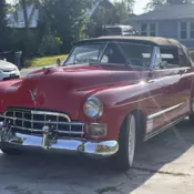 1948 Cadillac 62 Convertible Convertible Red  Chrome