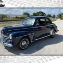 1948 Ford DELUXE COUPE coupe 62,800 Miles Dark Blue  225CI flat head V8 3 Speed