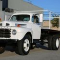 1948 Ford F5, with a flatbed scissor lift and a 239ci flathead V8
