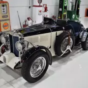1948 MG TC Boat Tail Super-Charged White-Black   35 Miles
