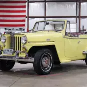1948 Willys Jeepster  98443 Miles Yellow Convertible I6