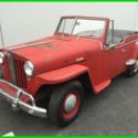 1948 WILLYS JEEPSTER. RED/BLACK. 2.2 LITER. 3-SPEED MANUAL. SOLID CA CAR.
