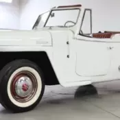 1948 Willys Jeepster  White Convertible Rare 6 Cyl Excellent Looking & Running