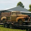 1949 CHEVY 3600 DELUXE 5 WINDOW WITH STOCK RACKS- TRUE BARN FIND.