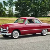 1949 Ford  Business Coupe Restored with AC Burgundy