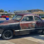 1949 Ford Custom Deluxe Black Shoebox Coupe