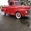 1949 Ford F-100  9416 Miles Red Pickup Truck V8 Other Flat head Manual
