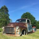 1949 gmc, bagged, oiled patina, 150, 4 link & IFS RAT ROD