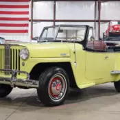 1949 Willys Jeepster 99089 Miles Fiesta Yellow Convertible 2.2L I4 3-Speed Manu