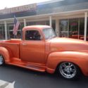 1950 Chevrolet 3100 5 Window Pickup Bright orange leather dics brakes