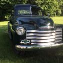 1950 Chevy truck, dark green gloss